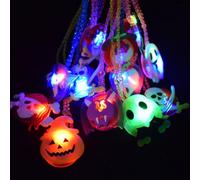 Halloween Collane LED per Bambini,LED Luminosi Giocattolo per Halloween,LED Collana di Halloween,Bomboniere per Feste di Halloween per Bambini,6pcs Collana per Bambini Feste Decorazioni di Halloween