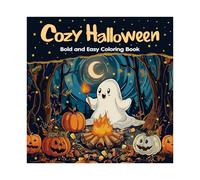 Halloween Coloring Book - 24 Pages Relaxation Art | Cozy Spooky Coloring Books Un and Engaging for All Skill Levels, Perfect for Kids, Teens, Men, Women, Fall Activities, Relaxing Hobbies