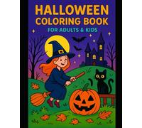 Halloween Coloring Book - Charming Ghosts & Happy Pumpkins: A Large Print Stress Relief Coloring Book for All Ages