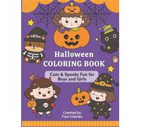 Halloween Coloring Book: Cute & Spooky Fun for Boys and Girls: 28 Adorable Halloween Pages to Color - Pumpkins, Witches, Cats, Ghosts & More