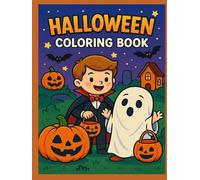 Halloween Coloring Book: Cute spooky scenes to color - For kids ages 3 to 5