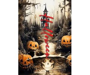 Halloween Coloring Book for Adults: Halloween Coloring Book Grayscale | Scarecrows, Pumpkins, Sugar Skulls, Dia de los Muertos - A4: 1