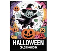 Halloween Coloring Book for All Ages: Spooky and Fun Designs Featuring Pumpkins, Ghosts, Witches, and More for Kids, Teens, and Adults to Enjoy: Relax ... of Unique and Easy-to-Color Illustrations