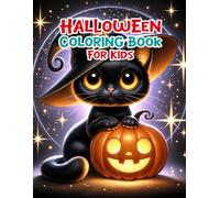 Halloween coloring book for kids: 30 Cute And Easy Features To Color With Playful spooky Pumpkins, Bats, Cats, And Many More Coloring Pages For Kids