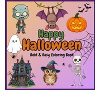 Halloween Coloring Book for Kids: A fun and spooky design featuring bold and easy coloring pages with adorable ghosts, pumpkins, witches, bats, and creepy-cute creatures. Perfect for kids and teens!