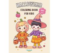 Halloween Coloring Book for Kids Ages 3-5: Cute and Easy Spooky Designs with Pumpkin, Ghost, Bat, Cat and More!