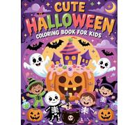 Halloween Coloring Book for Kids Ages 4-8: Cute Ghosts, Pumpkins, Witches & Candy - 50 Easy Halloween Pictures