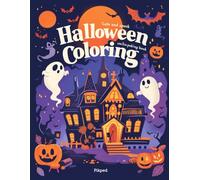 Halloween coloring book: Fun and Easy Halloween Coloring Book for kids Ages 4-8