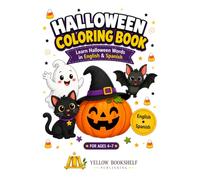 Halloween Coloring Book: Learn Halloween Words in English & Spanish