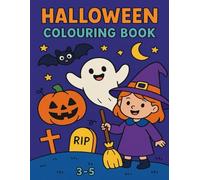 Halloween Colouring Book: Friendly spooky scenes to colour - For ages 3 to 5