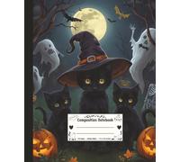 Halloween Composition Notebook College Ruled: The Witch’s Spellbook Collection - Morgana Midnight, Haunted Forest Cat Journal with Ghosts and Pumpkin ... Familiar, Spells & Collectible Notebook