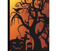 Halloween Composition Notebook: Haunted Graveyard Edition: College Ruled | 120 Pages | 7.5 x 9.25 in | Spooky Tree & Pumpkin Cover