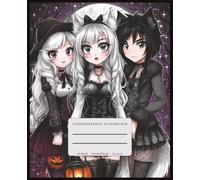 Halloween Composition Notebook: Kawaii Vampire, Witch, and Werewolf: A Cute College-Ruled Journal with Adorable Monster Friends for Fun Hollows Eve Writing