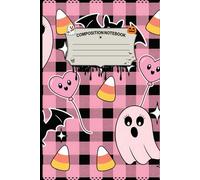 Halloween Composition Notebook: Vintage Funny Pumpkin Black Cat Ghost Halloween Coquette Bow Themed Notebook For Adults Kids