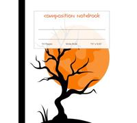 Halloween Composition Notebook - Wide Ruled - 110 Pgs - 7.5 x 9.25 - Arachno-Orange Witch Design for Kids, Students & Teachers: Spider and Orange ... Notes, Creative Writing, and Autumn Fun