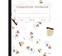 Halloween Composition Notebook - Wide Ruled - 110 Pgs - 7.5 x 9.25 - Boo Crew Ghosts for Kids, Students & Teachers: Playful Autumn Journal with Ghost, ... for Writing, Homework, and Seasonal Notes