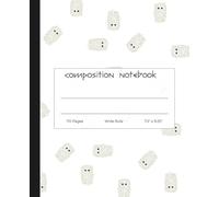 Halloween Composition Notebook - Wide Ruled - 110 Pgs - 7.5 x 9.25 - Mini Mummy Design for Kids, Students & Teachers: Cute Wrapped Mummy Journal with ... School Notes, Daily Writing, and Autumn Fun