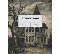 Halloween Composition Notebook Wide Ruled: Vintage Haunted House Journal | 7.5 x 9.25 in, 120 Pages | Spooky Writing Notebook for School, Office, or Journaling