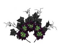 Halloween con e Fiori, verde, 2,5 cm | Struttura in plastica, per capelli, Spettacoli in maschera, Per partecipanti cosplay