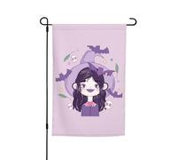Halloween con la piccola strega bandiera da giardino 12x18 pollici doppia faccia bandiere da giardino esterne bandiera verticale cortile prato decorazione esterna