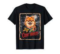 Halloween Conte Barkula Pomerania Cane Vampiro Maglietta