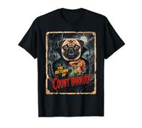 Halloween Conte Barkula Pug Vampiro Retro Horror Maglietta