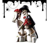 Halloween Coppia Scheletro Decorazione Creativa Multifunzionale Tavolo | La coppia di scheletri creativi crea un'atmosfera decorativa spettrale con uno stile versatile | Ornamento da tavolo per case