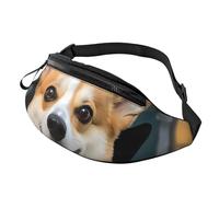 Halloween Corgi Dog Witch Fanny Pack per uomo donna moda marsupio regolabile Crossbody borse ovunque cintura