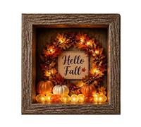Halloween Cornice Scatola Dei Ricordi 21,6 x 21,6 cm Rustico Illuminato