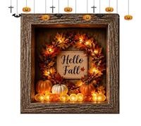 Halloween Cornice Scatola Dei Ricordi 21,6 x 21,6 cm Rustico Illuminato