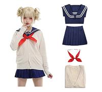 Halloween Cosplay Anime Giapponese School Girl Uniforme Manica Corta My Hero Himiko Toga Costume Cosplay per Ragazze Donne