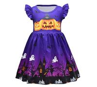 Halloween Costume Bambina Abiti Strega Bimba Vestito Tulle Principessa Costume Diavolo Regina Vestiti Battesimo Bambine Abito Travestimento Costumi Malefica Streghetta Halloween Cosplay Feste