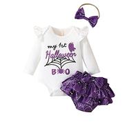 Halloween Costume Bimba My First Halloween Vestito Zucca Neonata Di Body Costume Pipistrello Scheletro Set Fantasma Tutina Neonati Halloweens Costumi Tutu Vampiro Feste Elegante Travestimento Party