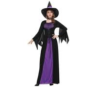 Halloween Costume Donna, Costume da Strega Viola per Donna Abito da incantatrice di Halloween per Feste in Maschera e spettacoli