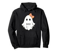 Halloween Costume Ghost Boo with Dots Bow Toddlers Girls Kid Felpa con Cappuccio