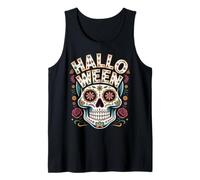 Halloween Costumes Skull Typography Graphic Creepy Spooky Canotta