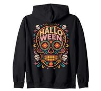 Halloween Costumes Skull Typography Graphic Creepy Spooky Felpa con Cappuccio