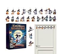 Halloween Countdown 24 Days 2D Acrylic Ghost Ornaments