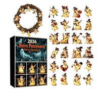 Halloween Countdown, 2D Acrylic 24 Days 2026 Funny Ghost Room Decor