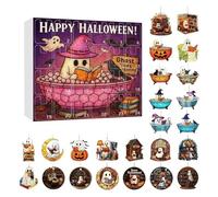 Halloween Countdown Calendar, 24-Day Advent with 2D Ghost Pendants, Spooky Hanging Ornaments for Home, Tree, Door, Perfect Holiday Decoration for Party and Collectors More