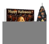 Halloween Countdown Calendar, 24 Day Reading Ghost Countdown, 12.6x11.02x2.36 inches 2D Acrylic Design for Festive Display, Spooky Indoor Tree Haunted House Home Party Setup
