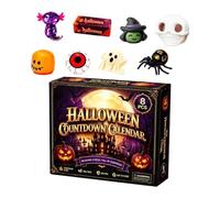 Halloween Countdown Calendar - 8 Day Advent Box with Squeeze Toys | Halloween Advent Countdown Calendar with Squeeze Toys, Squeeze Fidget Toy for Kids Holiday Home Gathering School Classroom