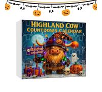 Halloween Countdown Calendar, Acrylic Gnome Ornament, 12.6x11.42in Authentic 24 Day Display Decor, Compact Fun Daily Surprises, Reusable Festive Keepsake for Kids, Family