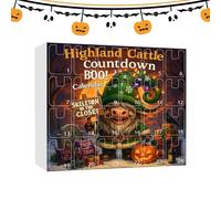 Halloween Countdown Calendar, Acrylic Gnome Ornament, 12.6x11.42in Authentic 24 Day Display Decor, Compact Fun Daily Surprises, Reusable Festive Keepsake for Kids, Family