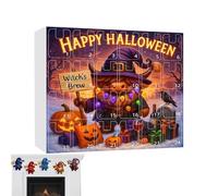 Halloween Countdown Calendar, Acrylic Gnome Ornament, 12.6x11.42in Authentic 24 Day Display Decor, Compact Fun Daily Surprises, Reusable Festive Keepsake for Kids, Family
