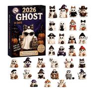Halloween Countdown Calendar, Cute Acrylic Ghost, Spooky Holiday Decor,