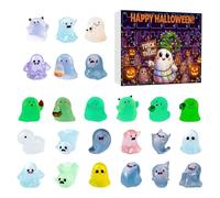 Halloween Countdown Calendar - Ghost Count Down Calendar | 24-Day Countdown Calendars with Miniature Ghosts | Glow-In-The-Dark Collectible Sculpture for Tabletop Tovaglia Bookshelf Decoration