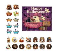 Halloween Countdown Calendar, Horror Themed Advent Box, 12.6x11.02 Inches Decorative Fall Supply for Weekday Fun with Family, Kids, Teens, Friends, Boys, Girls, Apartment, Classroom Celebration