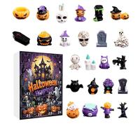 Halloween Countdown Calendar - Resin Creepy Sculptures Desktop Ornament - 24-Day Countdown Calendar Resin Figurines for Shelf, Fireplace, Desktop, Home, TV Cabinet Halloween Decor