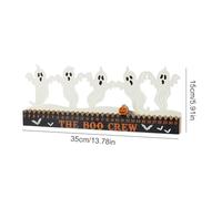 Halloween Countdown Decor, Ghost Tabletop Decoration, Wooden 31 Day Display Sign, 13.78x5.91 inches Cute Holiday Ornament, Spooky Themed Desktop Calendar for Living Room Bedroom Setup